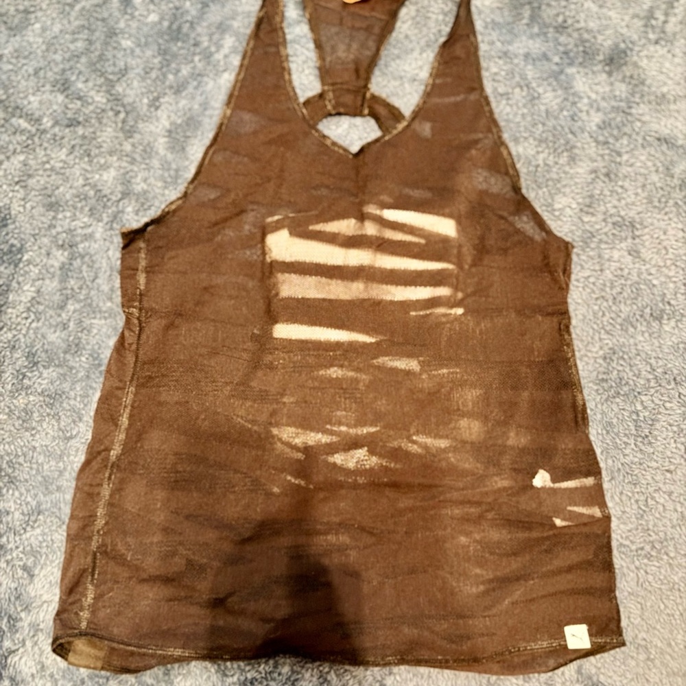 Puma Black Mesh Tank Top